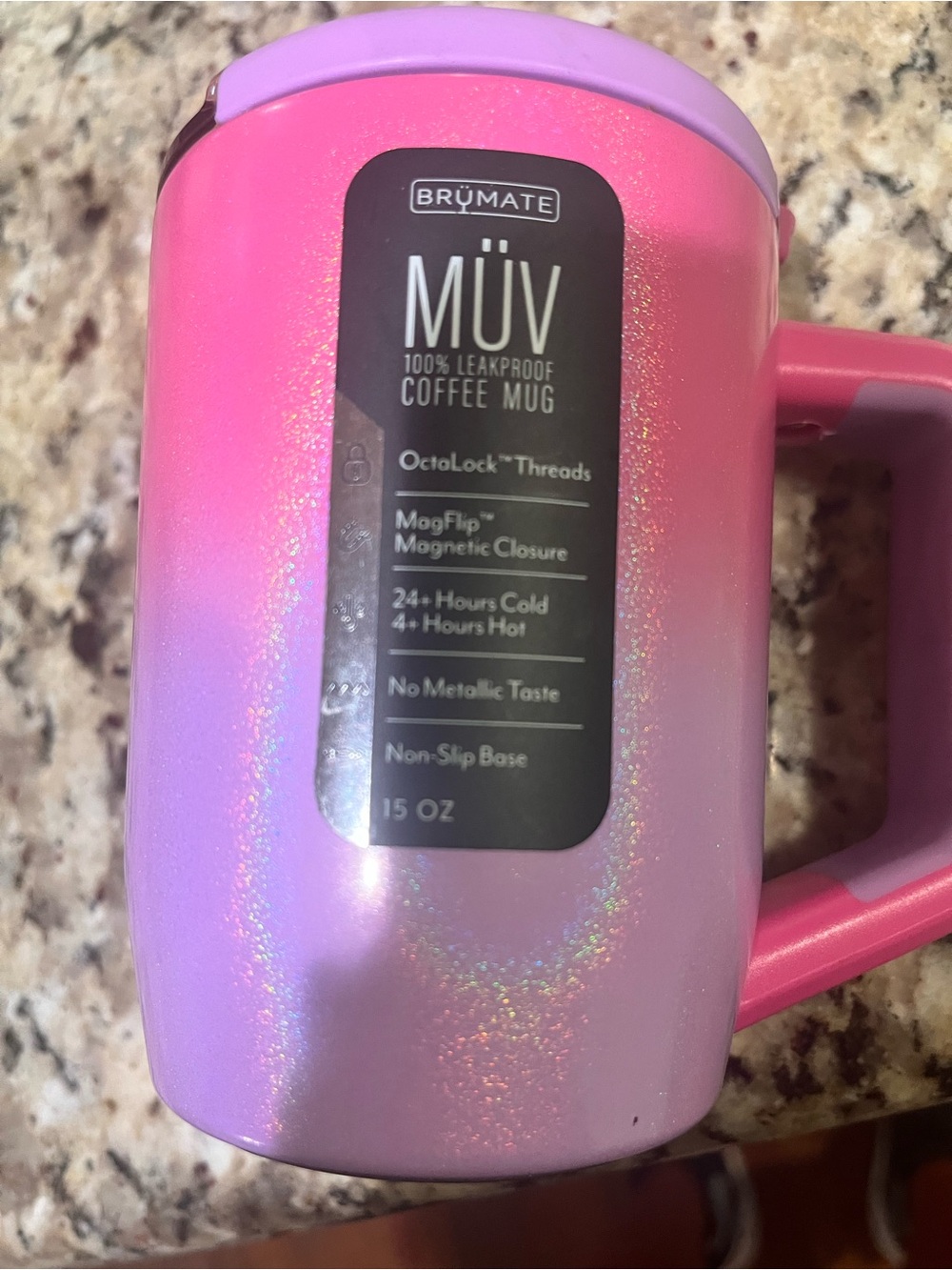 MÜV 15oz Leakproof Coffee Mug - Pink to Lavender Ombre
